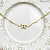 Pulseira Borboleta em Ouro 18k e Zircônias