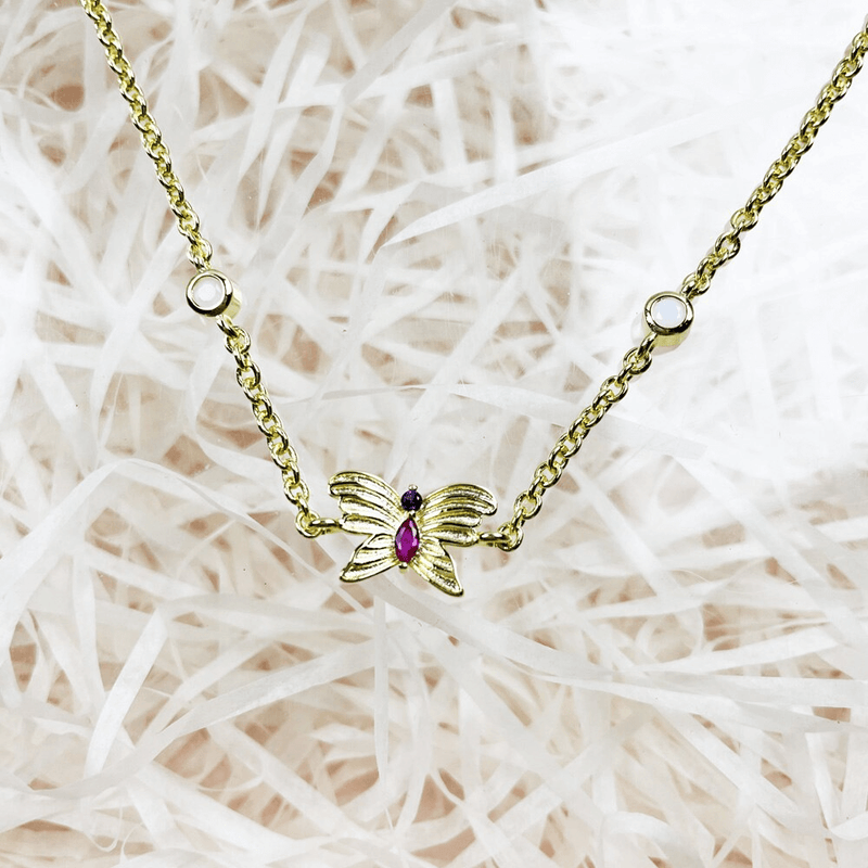 Pulseira Borboleta em Ouro 18k e Zircônias