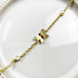 Pulseira Borboleta em Ouro 18k e Zircônias