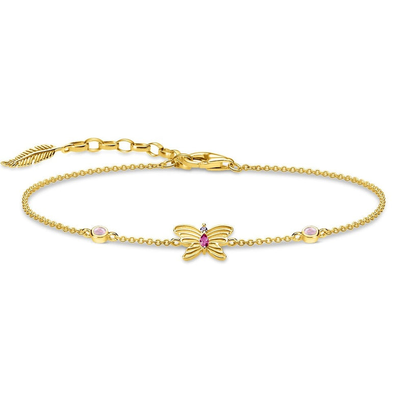 Pulseira Borboleta em Ouro 18k e Zircônias