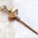 Colar Espada em Prata 925 Coroa do Rei