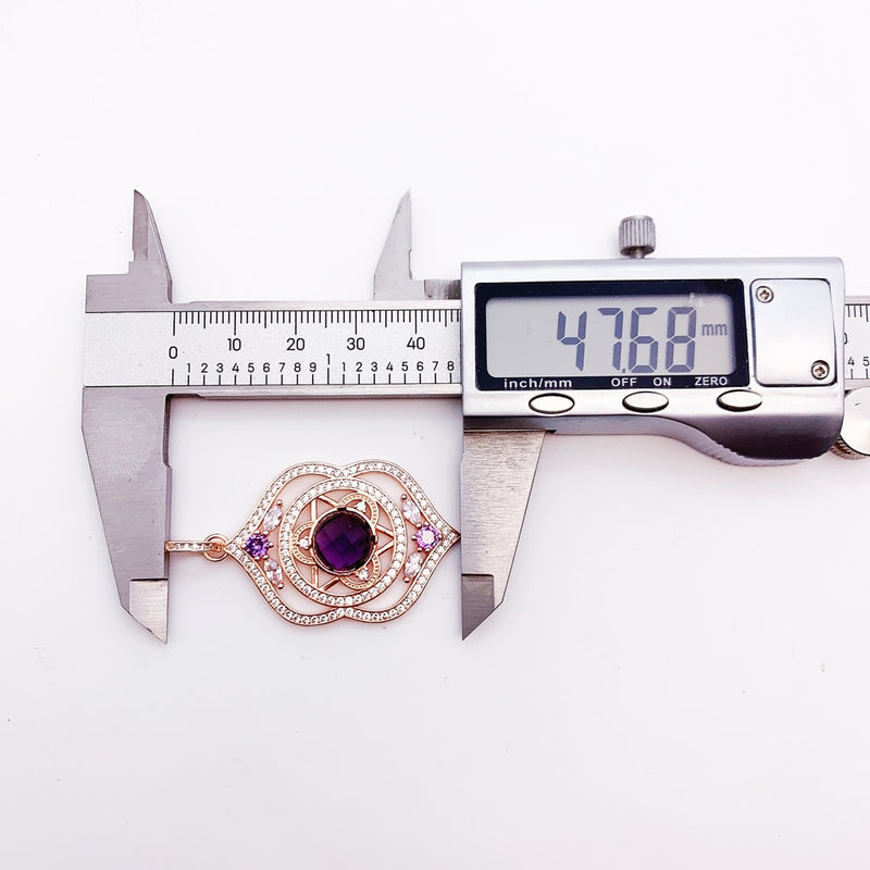 Colar Ajna Chakra06 Prata 925 Rose com Zircônias em prata feita a mão se você se pergunta como ativar o chakra 06 ou ajna, como equilibrar o chakra ajna, como desbloquear o chakra ajna, como controlar e ativar os chakras, chakra ajna, arquetiposhop.com.br