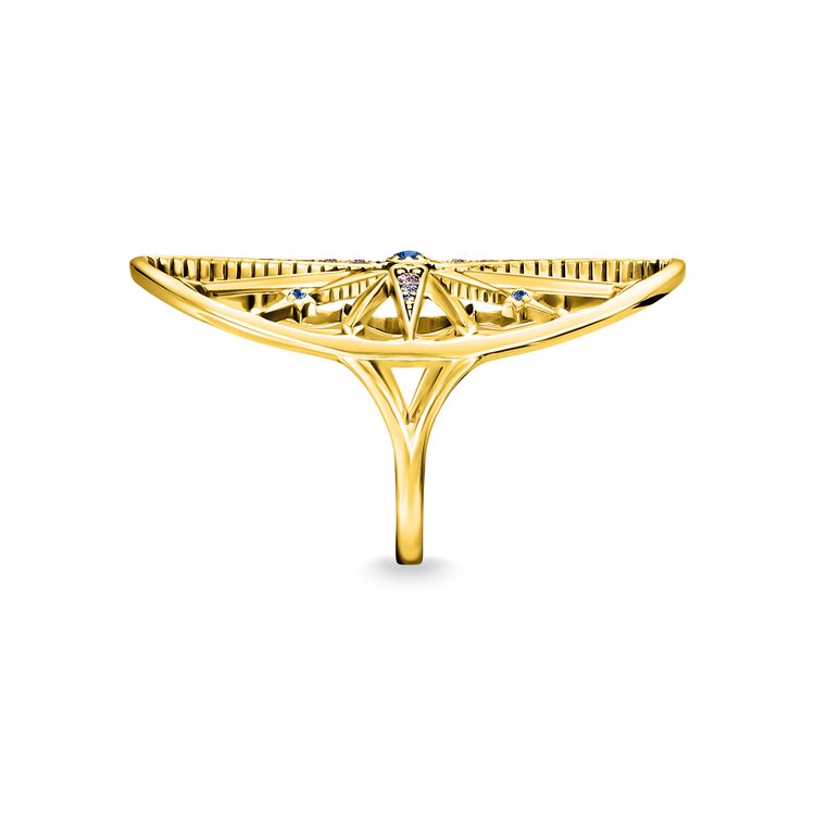 Anel Estrela Banho Ouro 18K e Zircônias